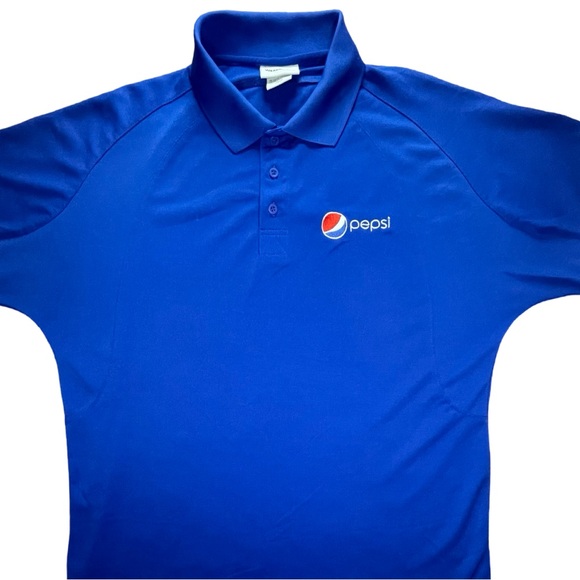 WearGuard Pepsi Blue Polo Shirt Large - Polyester Uniform by Aramark - Picture 2 of 4
